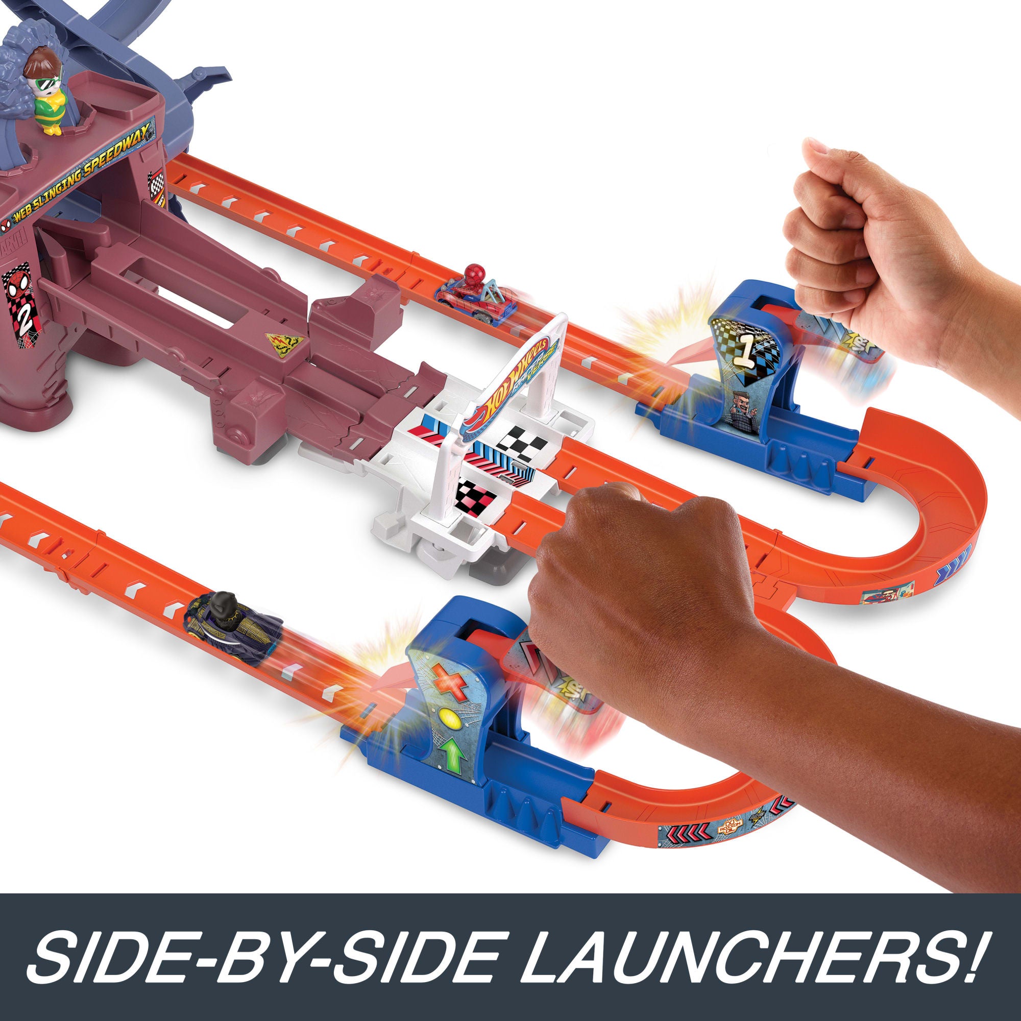 HOT WHEELS RACERVERSE Spider-Man's Web Slinging Speedway