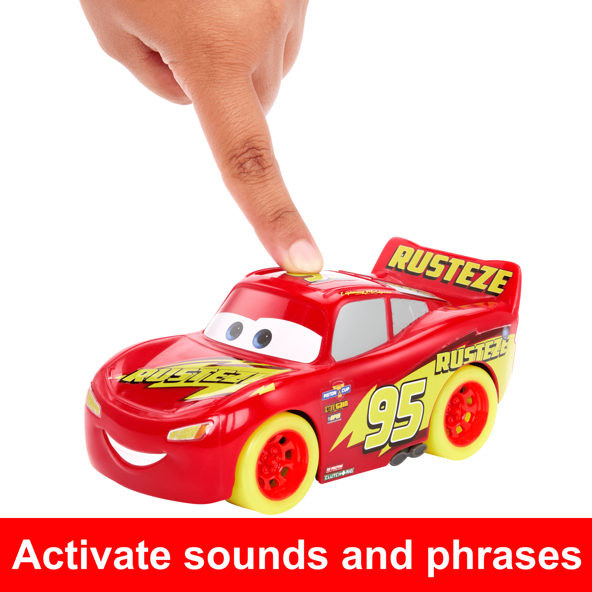 Disney and Pixar Cars Glow Racers Track Talkers Lightning McQueen ...