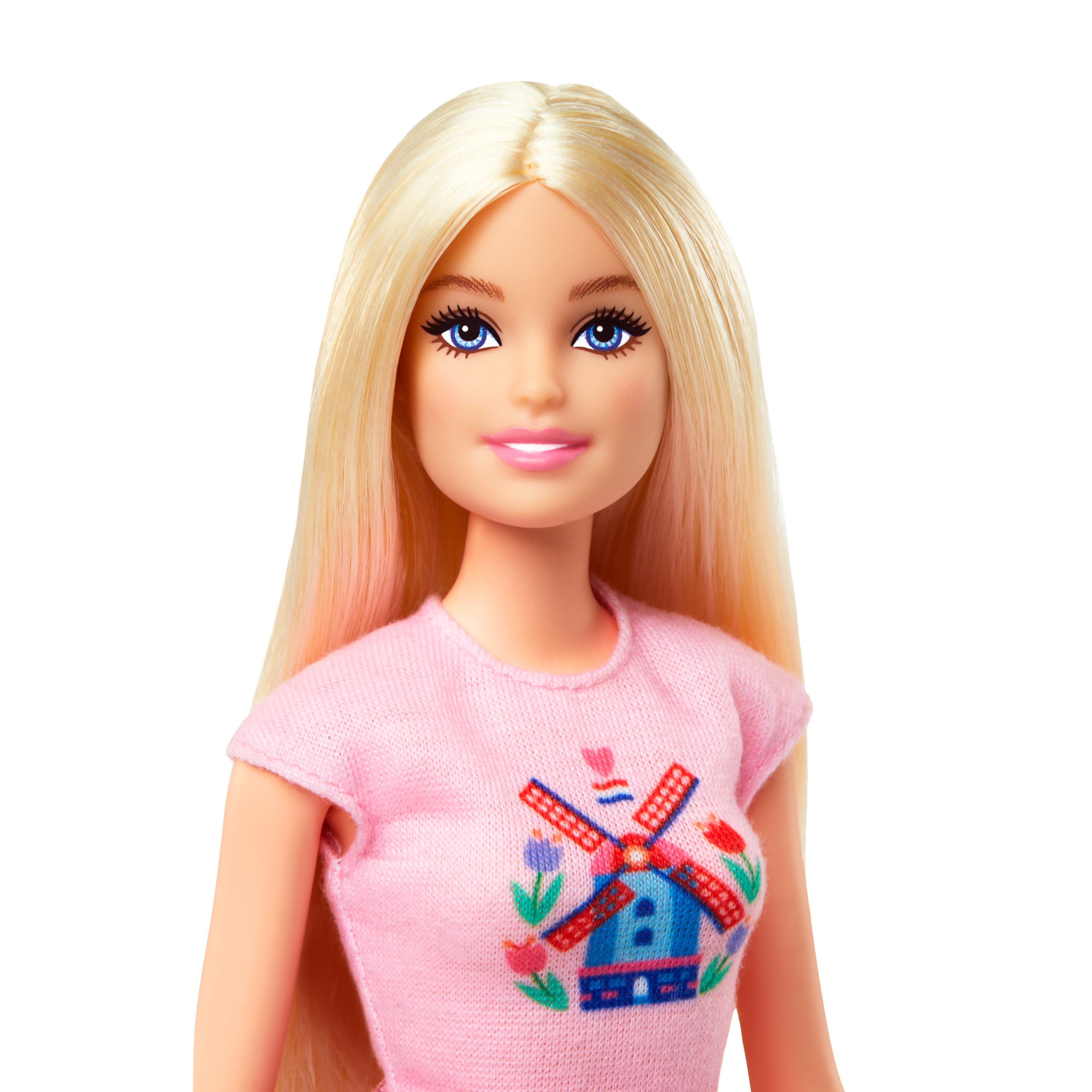 Barbie Pink Passport Holland Doll Set with Bicycle, Clothes Barbie Pink Passport Holland Doll Set with Bicycle, Clothes