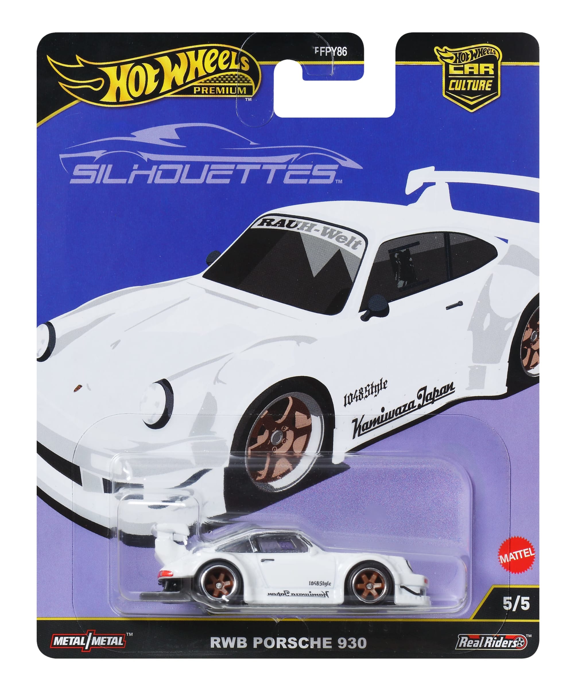 ミニカー Hot Wheels PORSCHE RWB Hot Wheels Premium Car Culture Silhouettes RWB Porsche 930