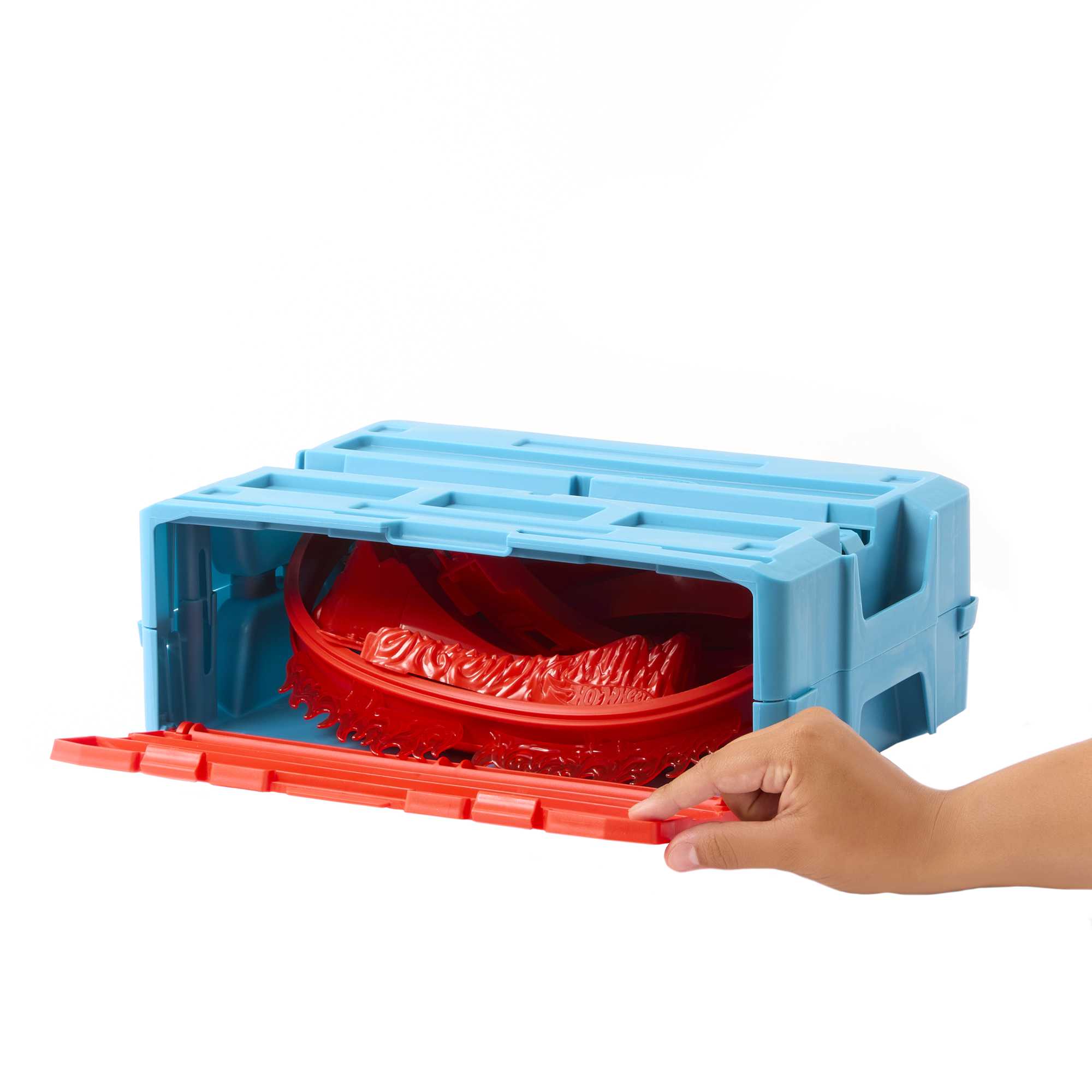 Hot Wheels Track Set and 1 Hot Wheels Car, Fire-Themed Track