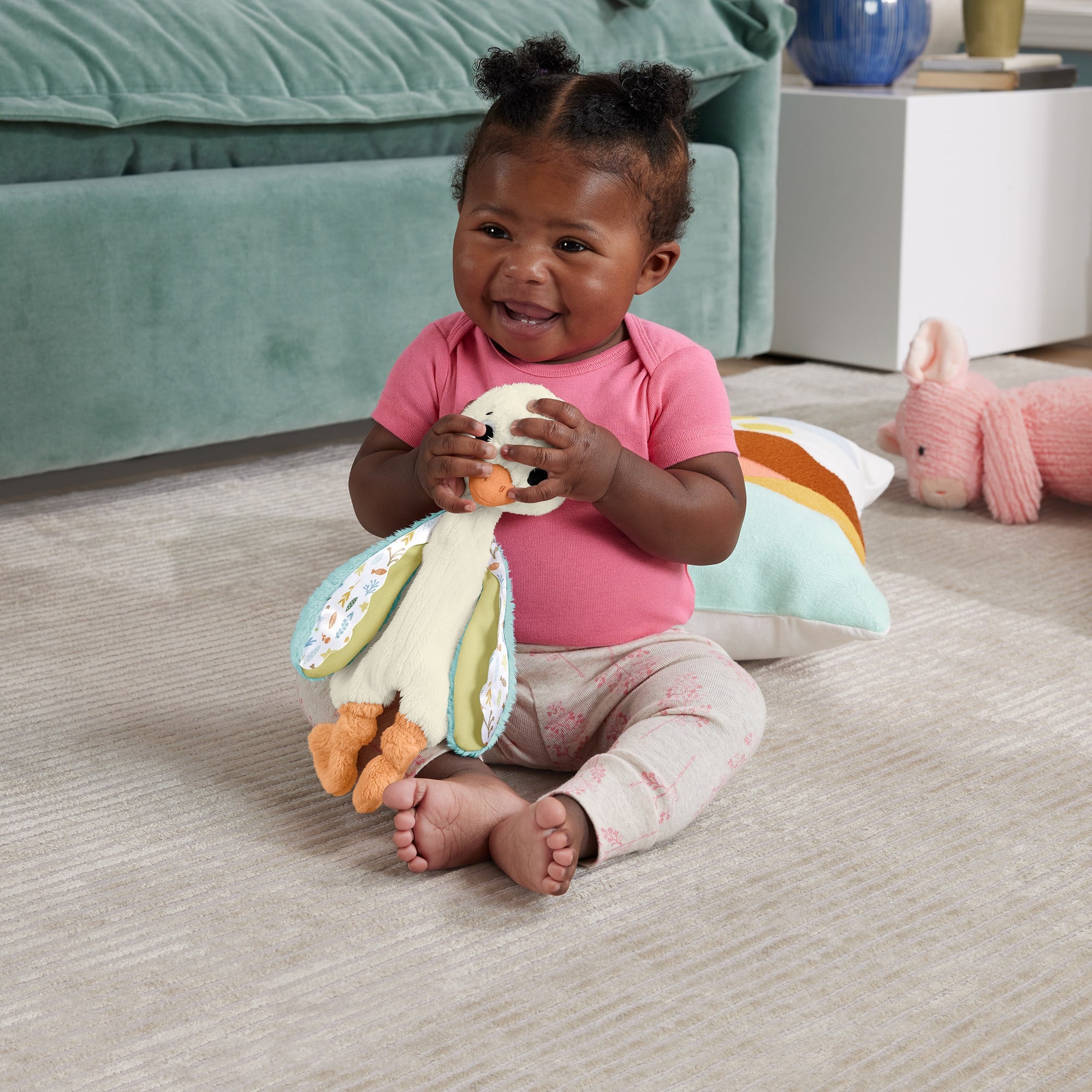Fisher-Price Ma Première Poupée Câline – Jouet Sensoriel Doux Avec Carillon – Anneau De Dentition – Dès 6 Mois – Diversité – HXK44