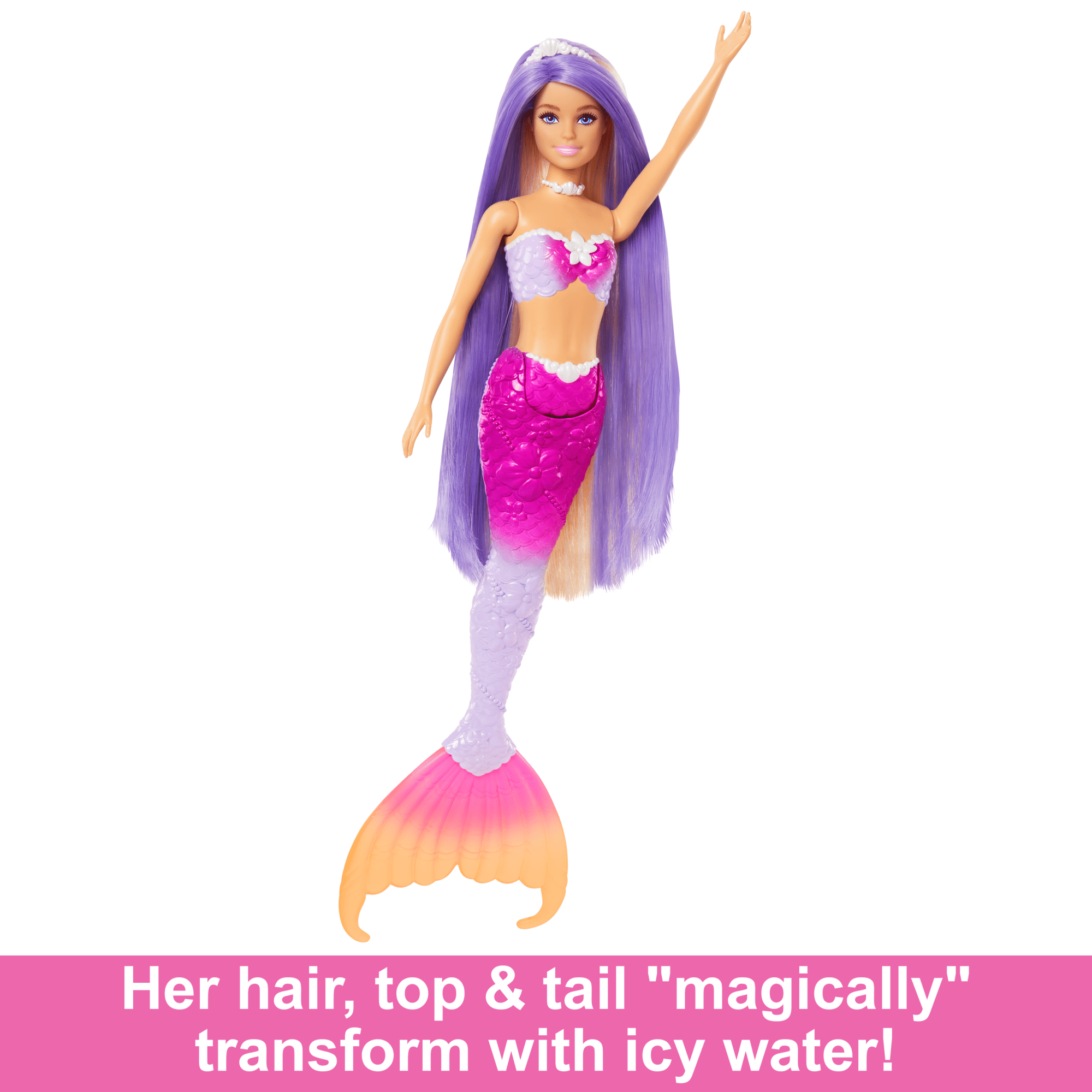 Barbie “Malibu” Mermaid Doll with Color Change Feature, Pet