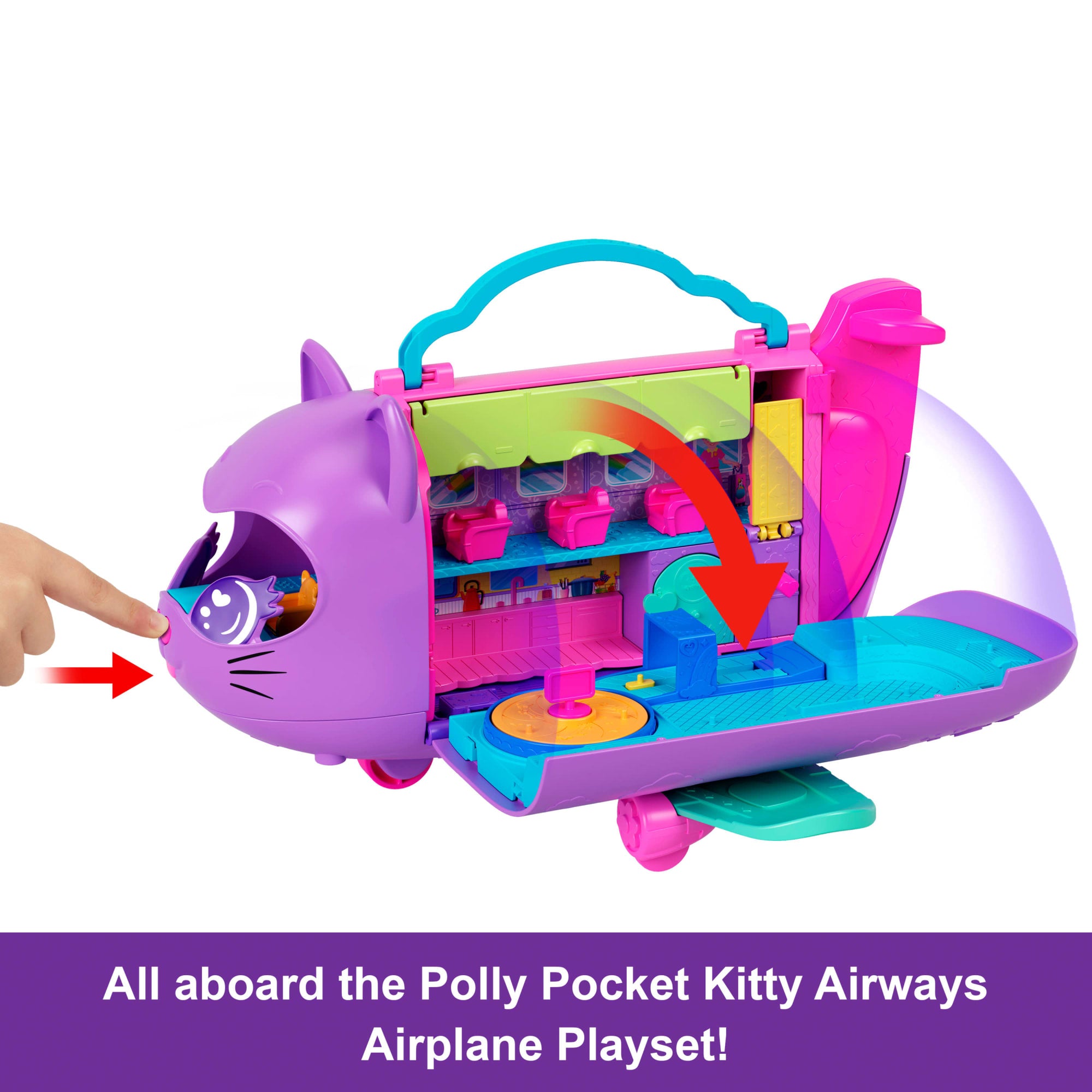 POLLY POCKET KITTY AIRWAYS Playset Mattel