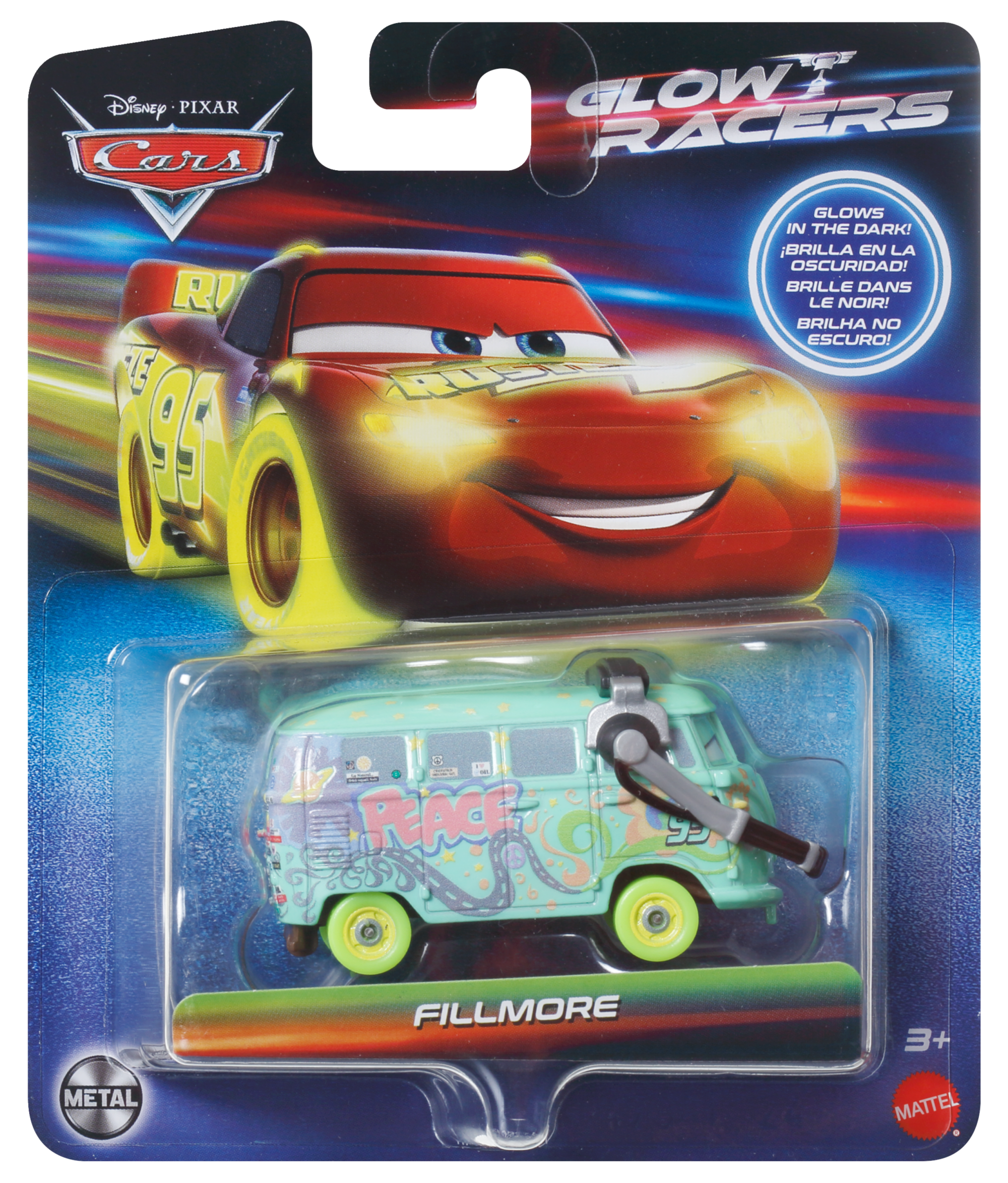 フィルモア　 Glow In the Dark カーズ ミニカー Disney and Pixar Cars Glow Racers Vehicles, Glow-in-the-Dark