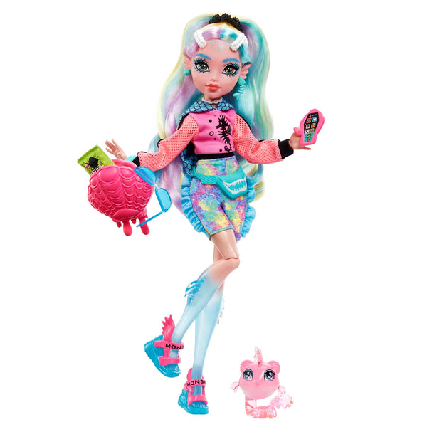  Monster High Doll, Lagoona Blue in Black and White, Reel Drama  Collector Doll, Doll-Size and Life-Size Posters, Horror Flick Theme, Toys  and Gifts (HKN30) : Toys & Games