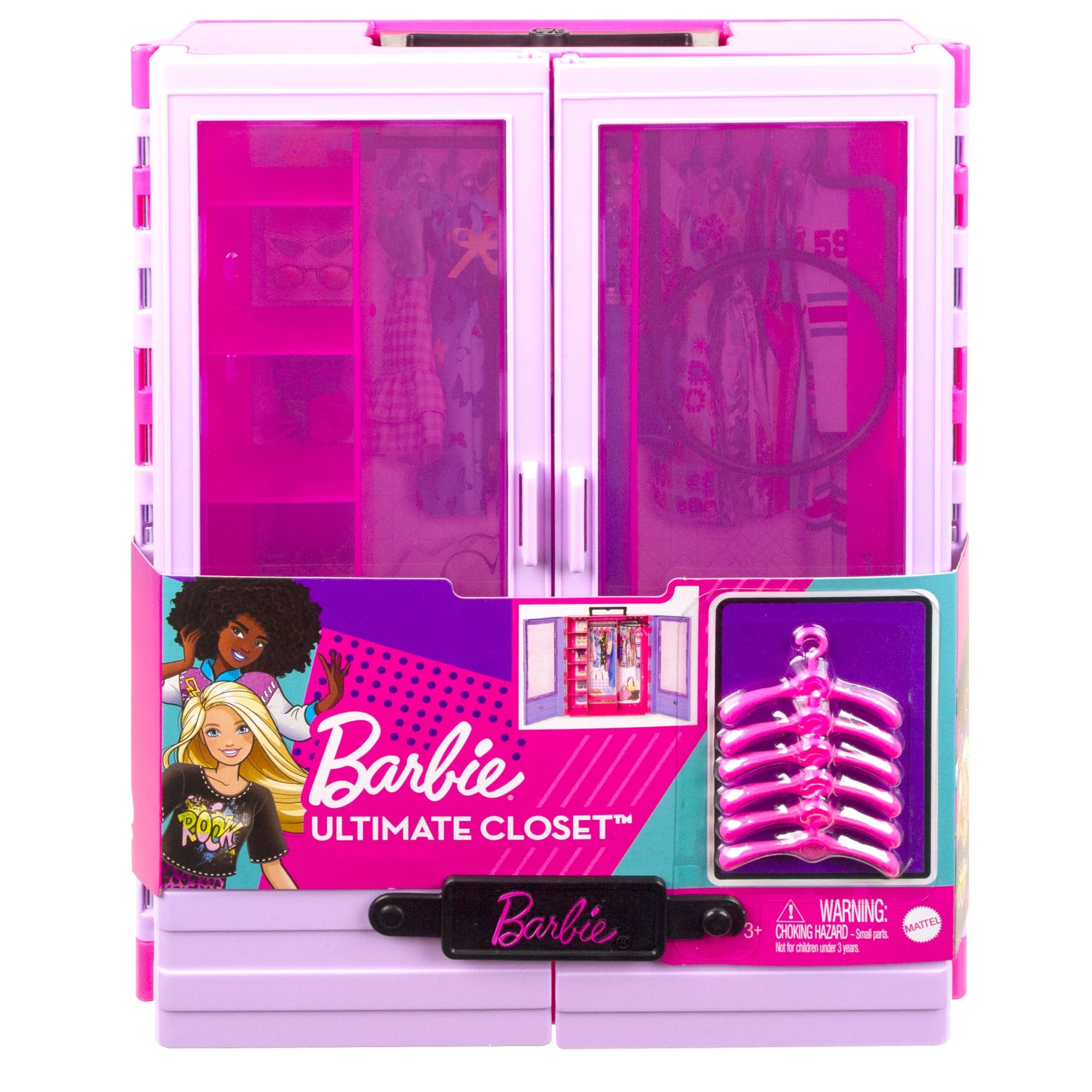 Barbie Fashionistas Coffret Le Dressing De Rêve De Barbie, Avec Poupée  Mannequin, Habillages, Accessoires Et Cintres, Jouet Enfant, Dès 3 Ans,  HJL66, Taille unique : : Jeux et Jouets