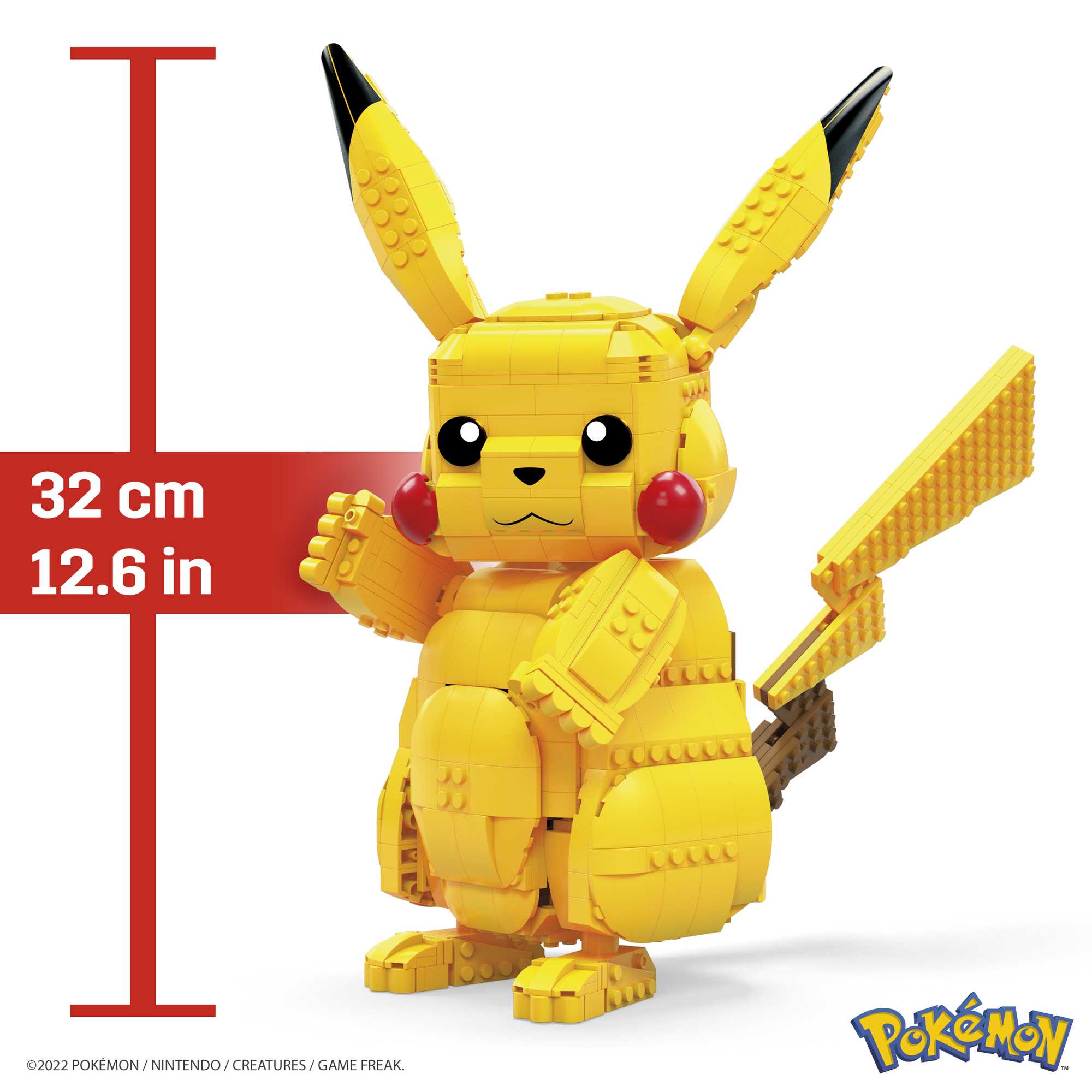 1092 Pcs Mega Pokémon Pikachu Running Collectors Mechanical Transmission  Puzzle Early Education Children's Toys Building Block