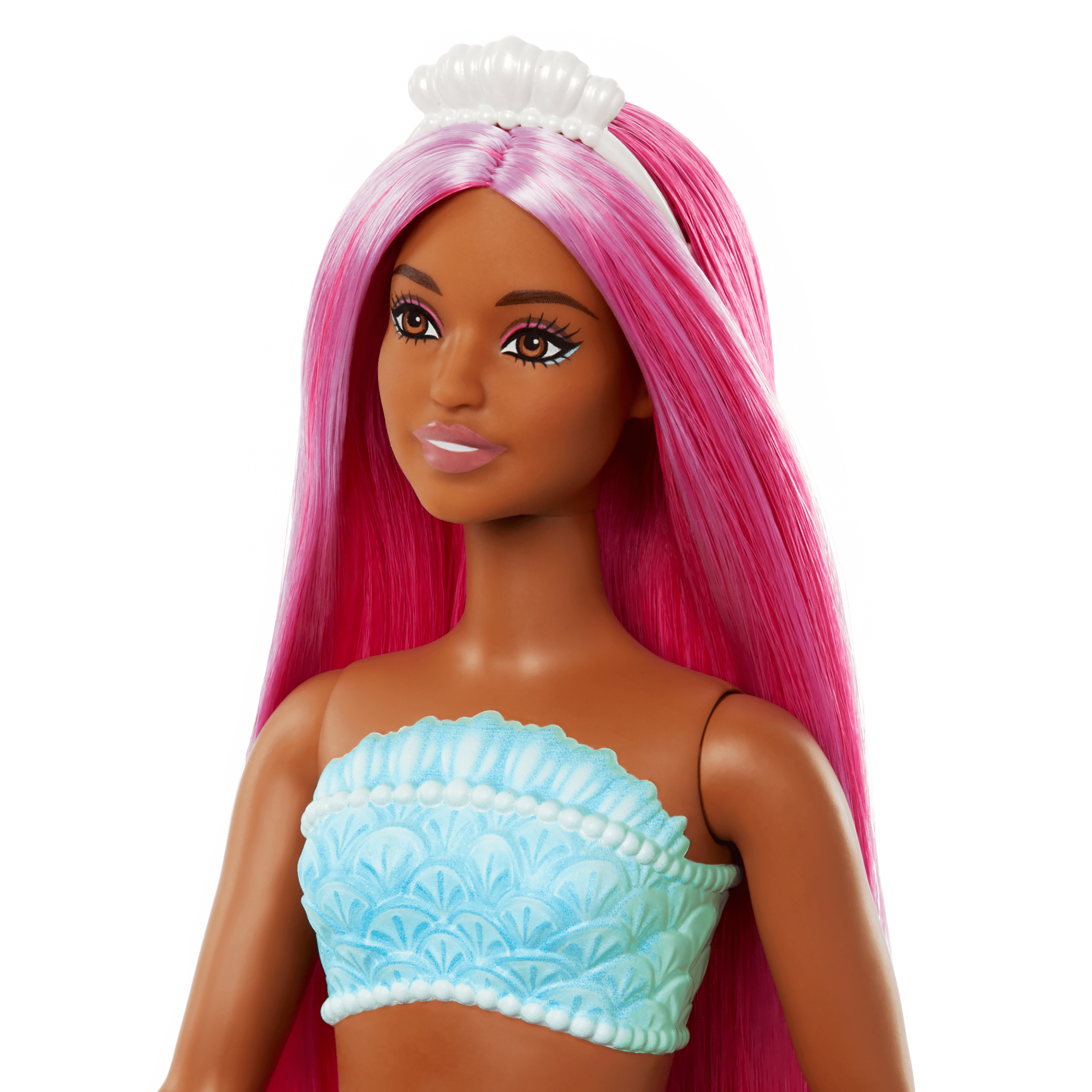 Barbie Fantasía Muñeca Sirena Cabello Rosa