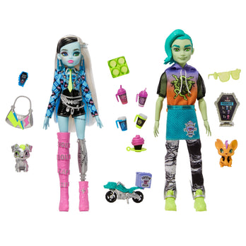 Monster High Doll 2-Pack, Deuce Gorgon and Frankie Stein | Mattel