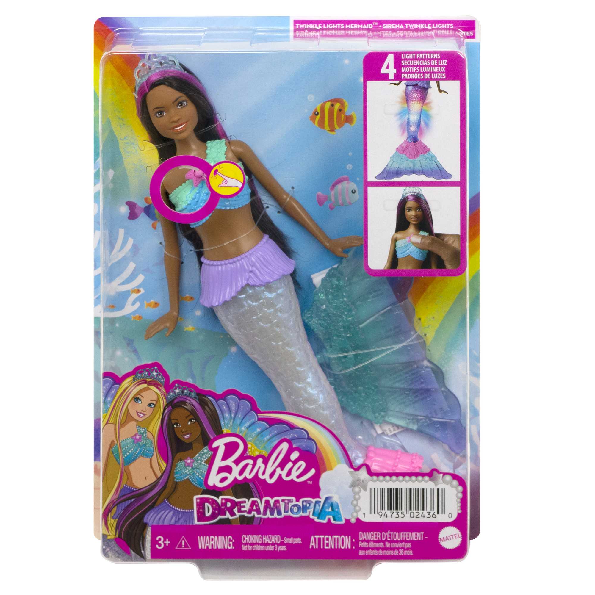 Barbie Sirène Lumières et Danse Aquatique, GFL82