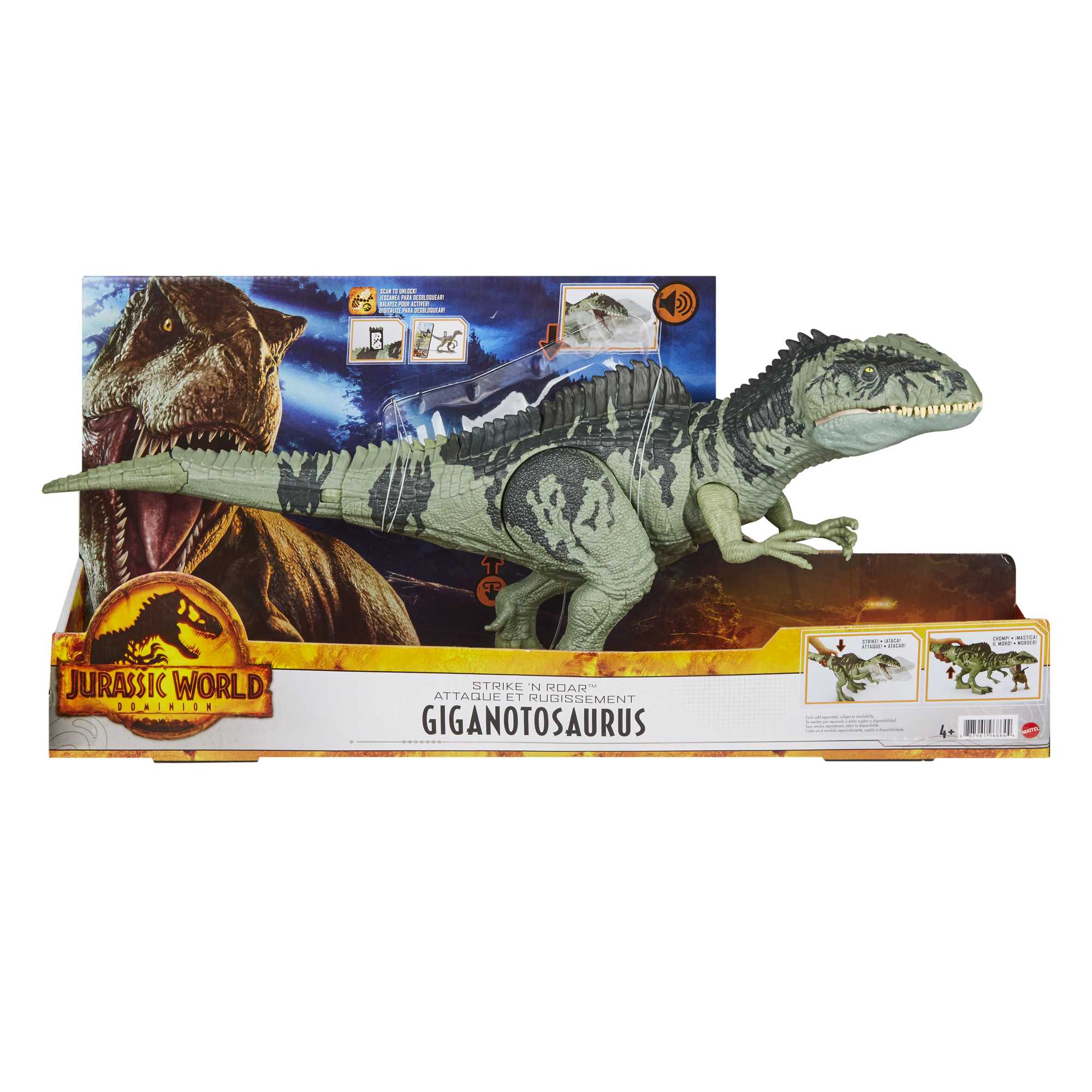 Figurine Jurassic World Roar Strikers 4AS - Voiture et figurine