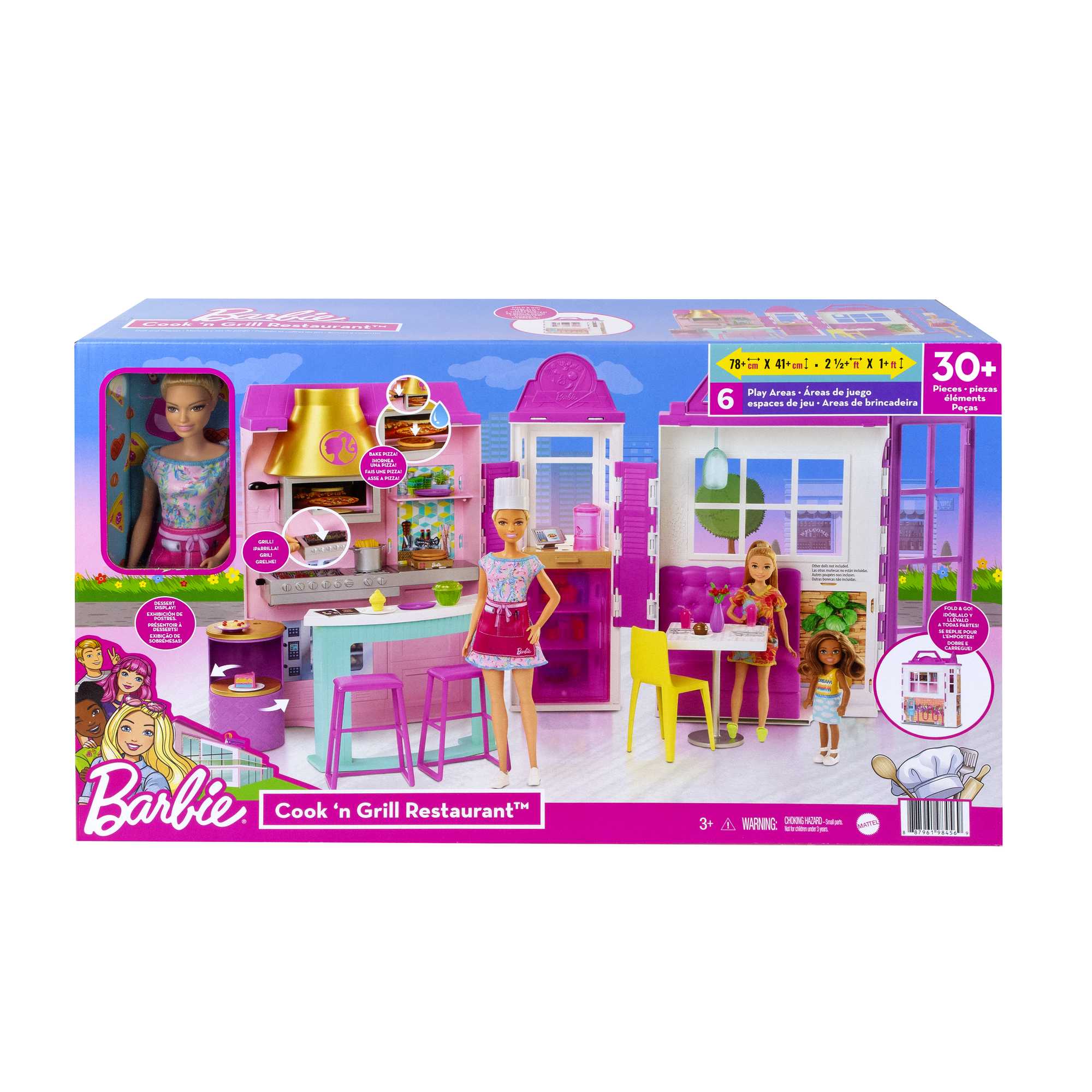 Barbie Restaurant de Barbie + poupée | Mattel