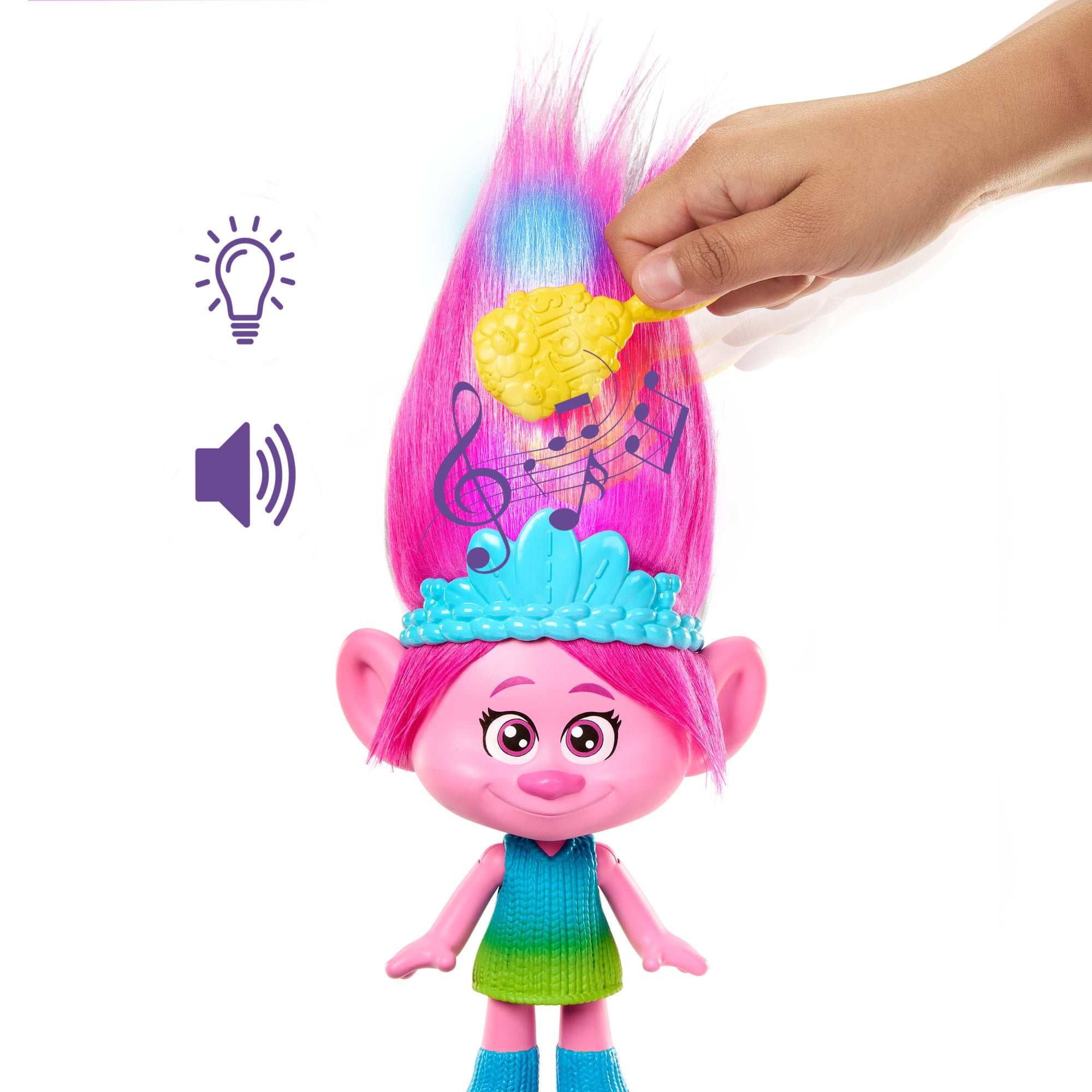 Play-Doh Trolls World Tour Rainbow Hair Poppy Styling Toy for Kids