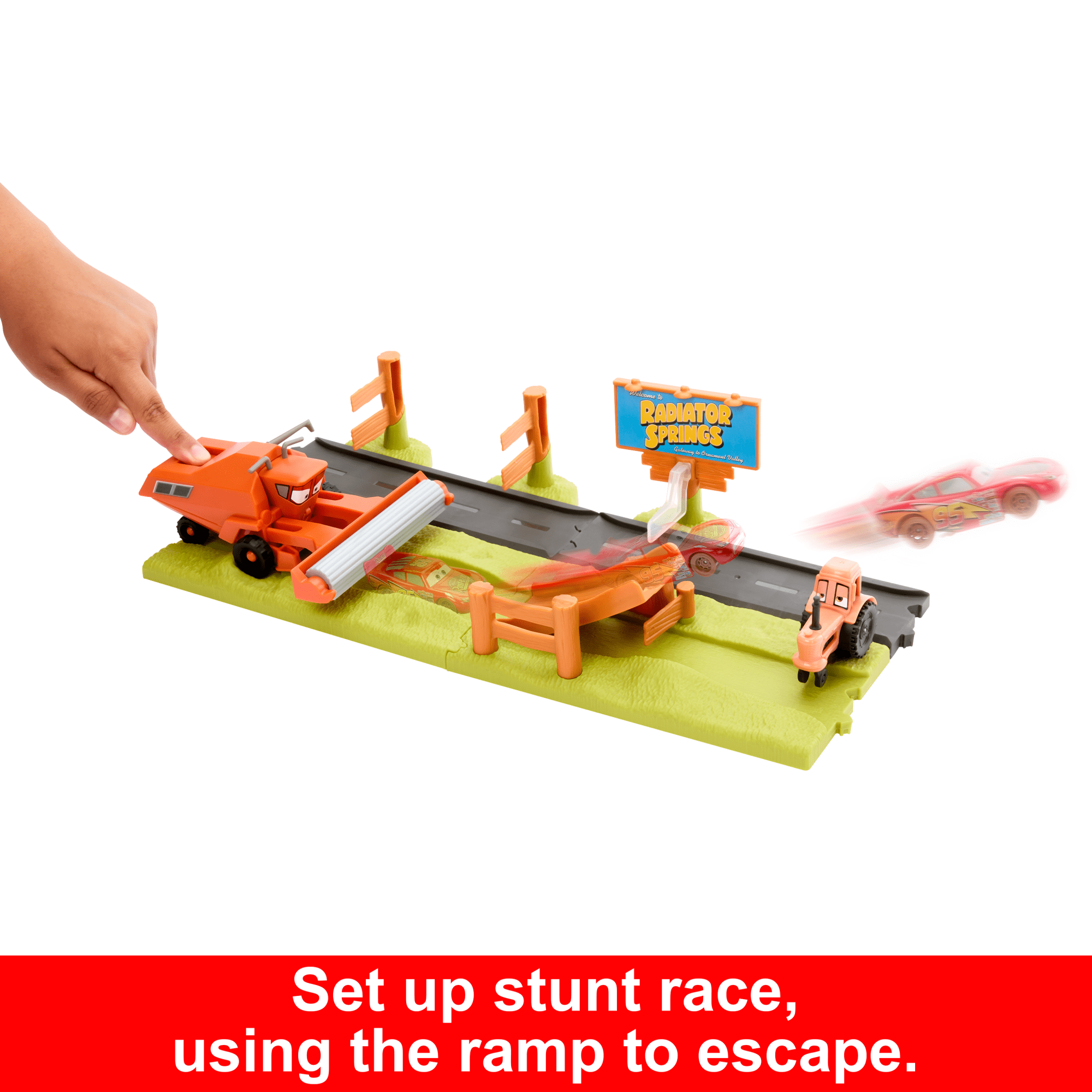 Disney and Pixar Cars Frank Escape & Stunt Race Playset | Mattel Disney and Pixar Cars Frank Escape & Stunt Race Playset | Mattel