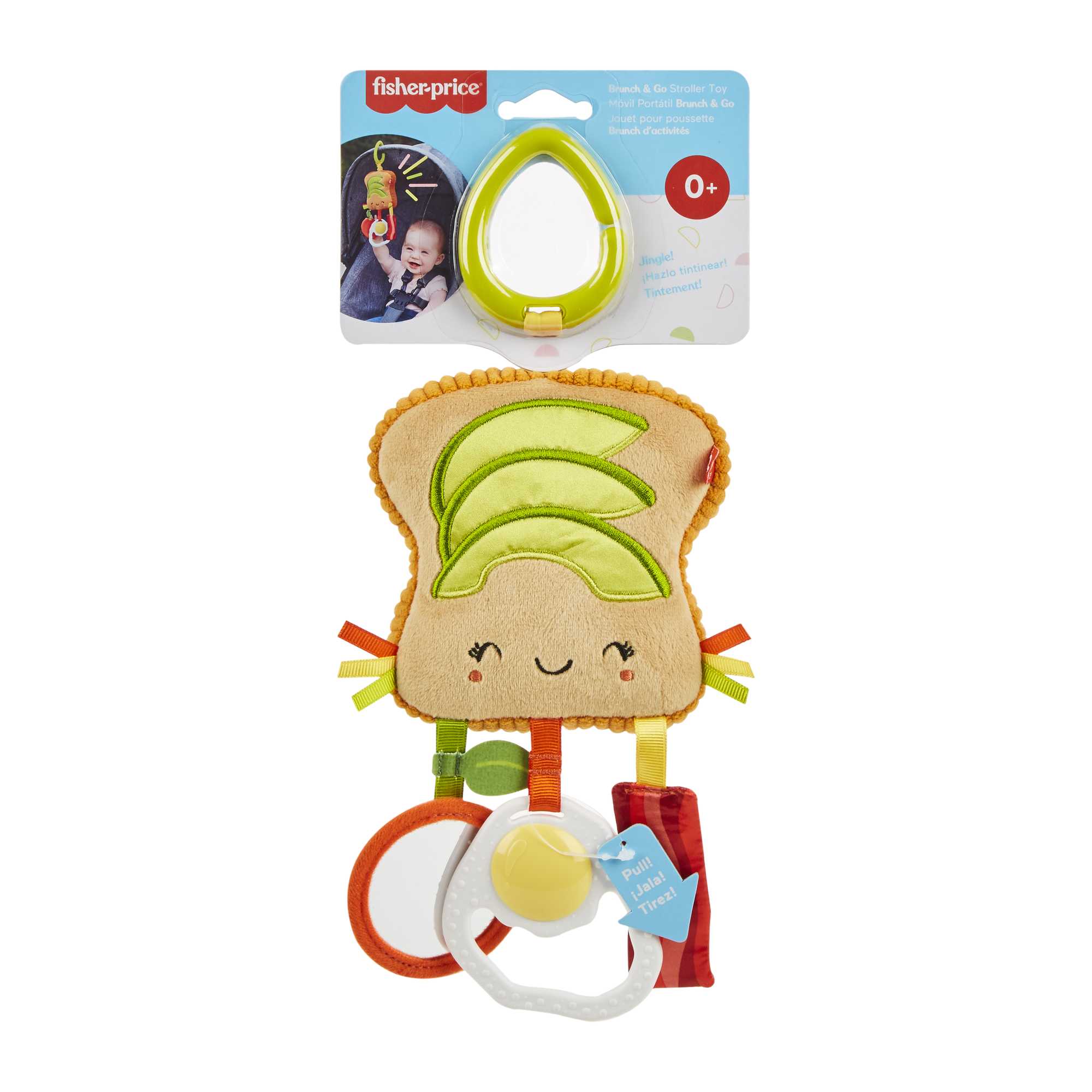 Fisher-Price Brunch & Go Avocado Toast Stroller Toy| Mattel