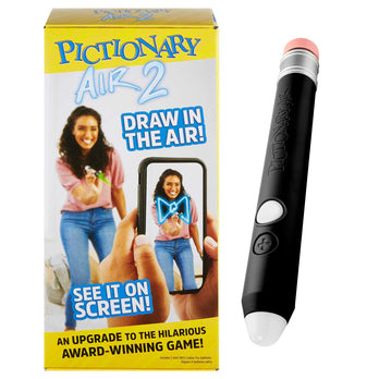 Check out the New Pictionary Air from Mattel!  Love the game pictionary?  Up the challenge level with the new Pictionary Air from Mattel! You draw in  the air, but only your