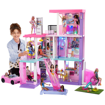 Barbie DreamHouse Playset with 10 Play Areas, 75+ Furniture