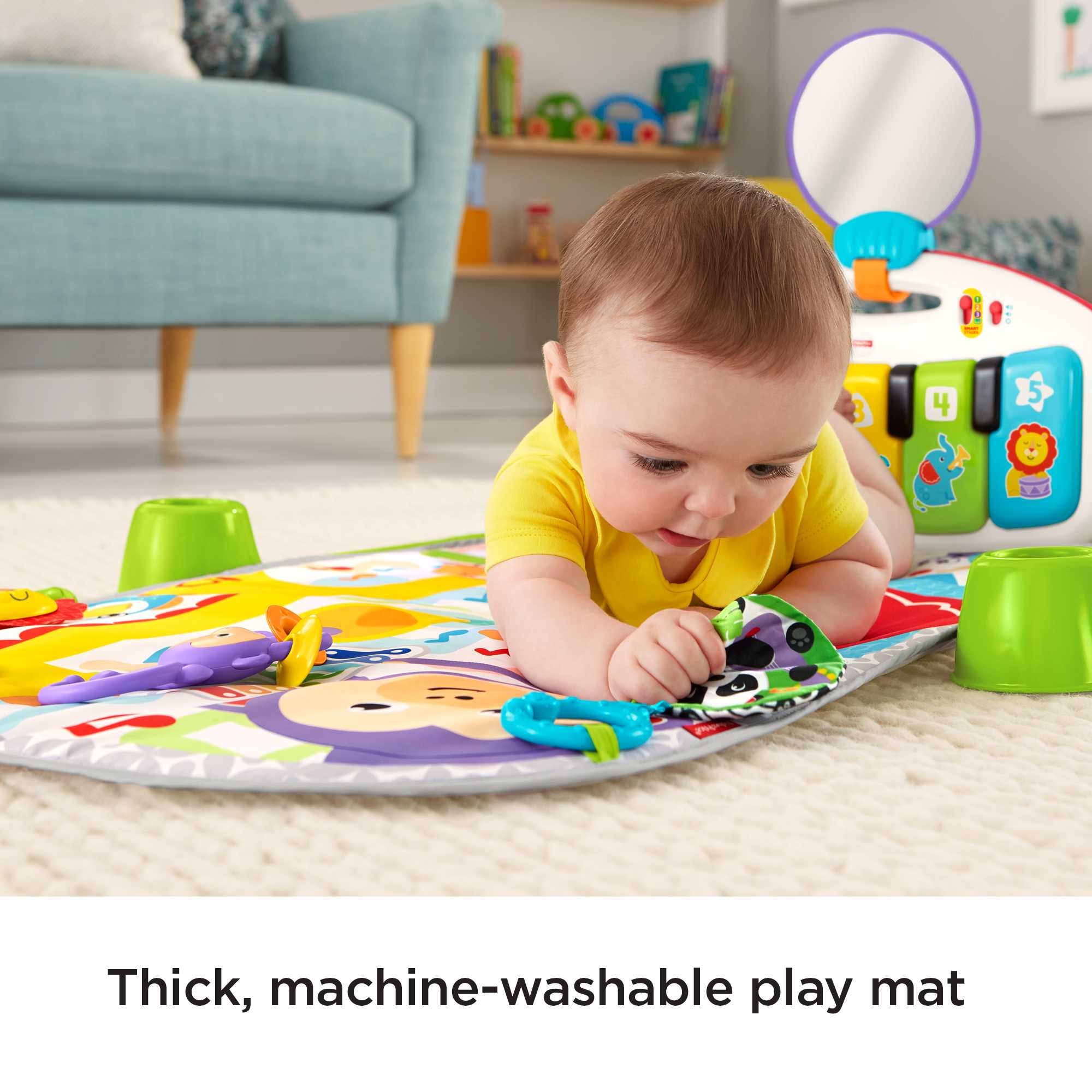 Fisher-Price Deluxe Kick & Play Piano Gym | Mattel