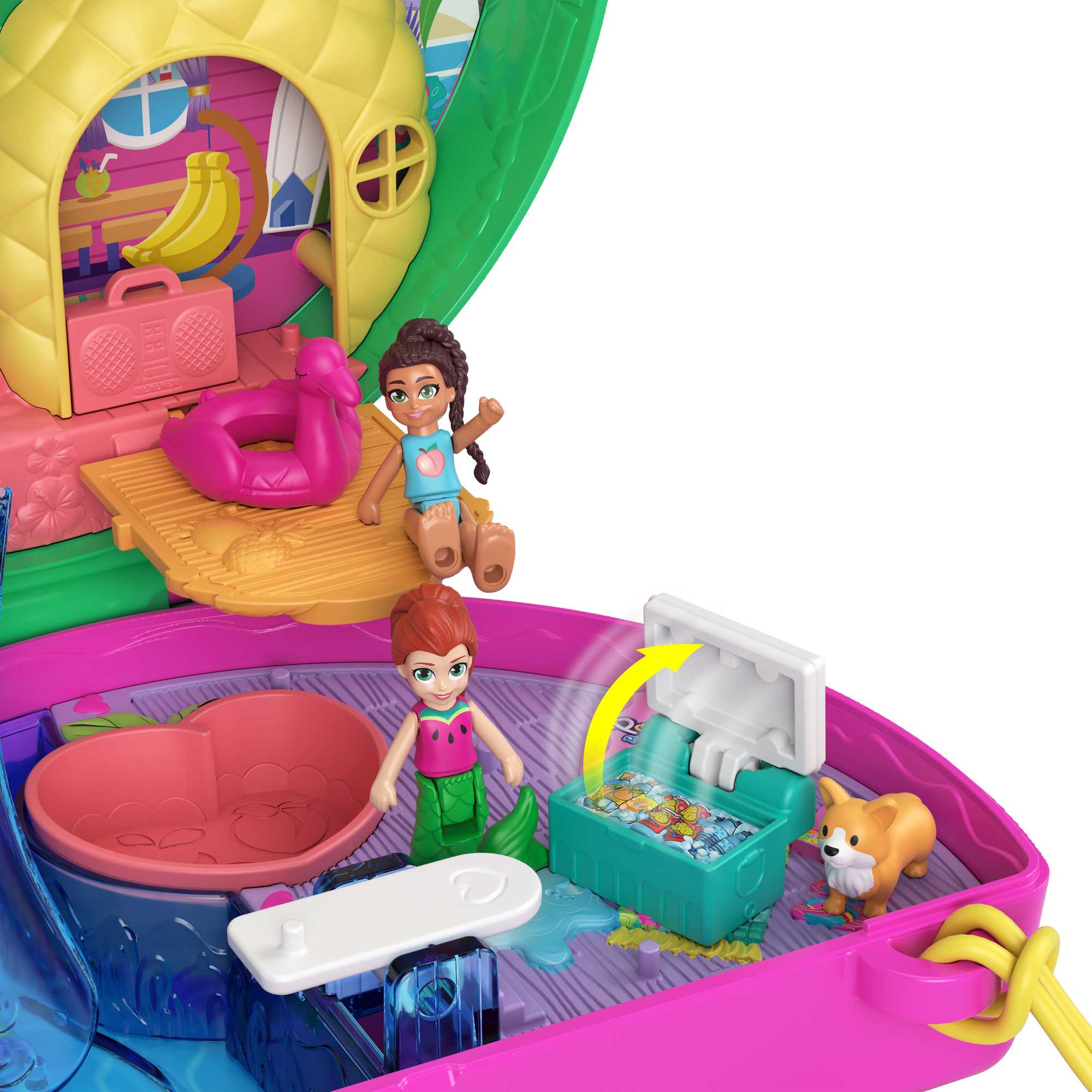 Polly Pocket Conjunto de Brinquedo Estojo Adventure World Festa do