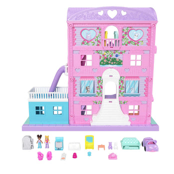 POLLY POCKET PAJAMA PARTY SLEEPOVER ADVENTURE HOUSE Playset | Mattel