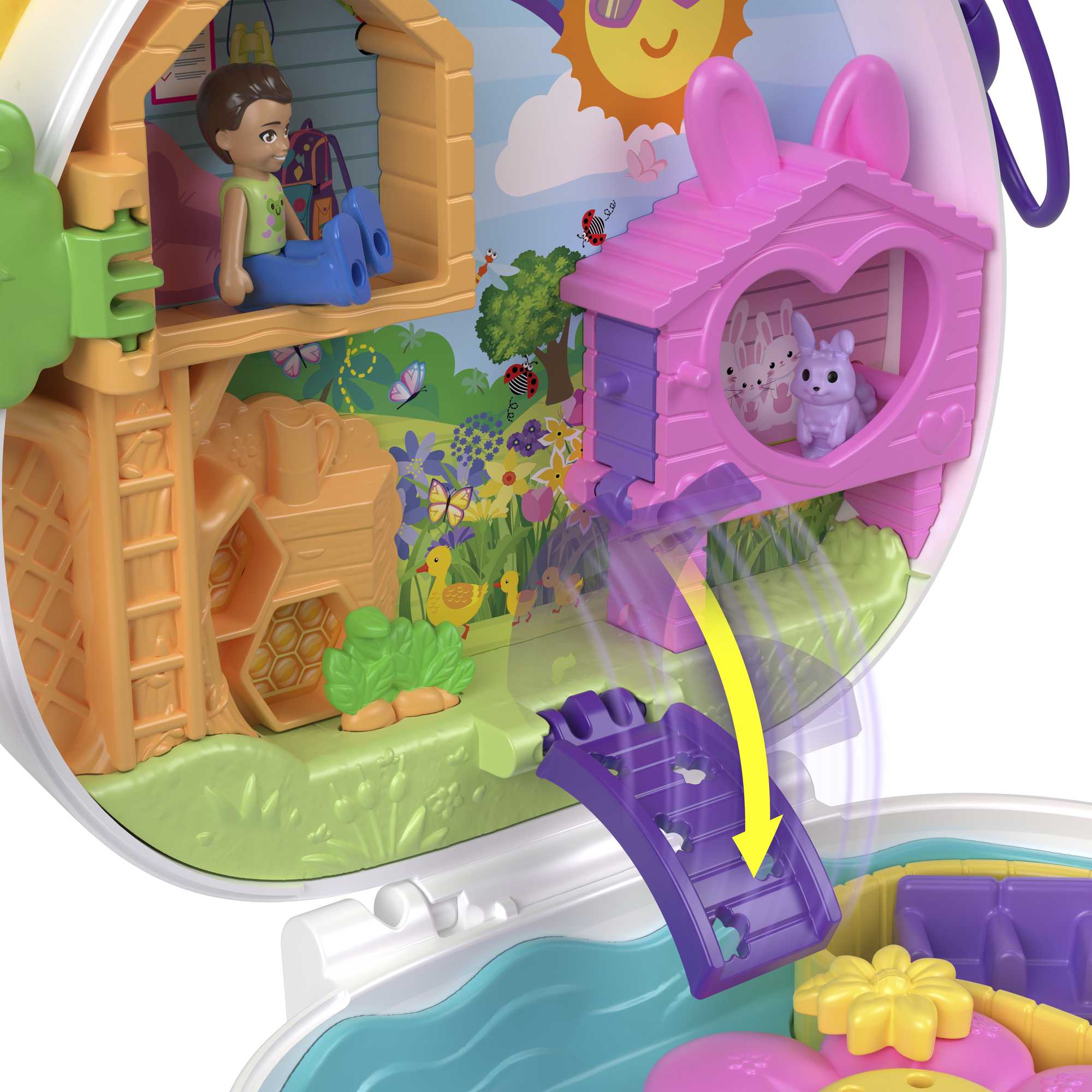 Polly Pocket Brinquedo Estojo Festa do chá de unicórnio