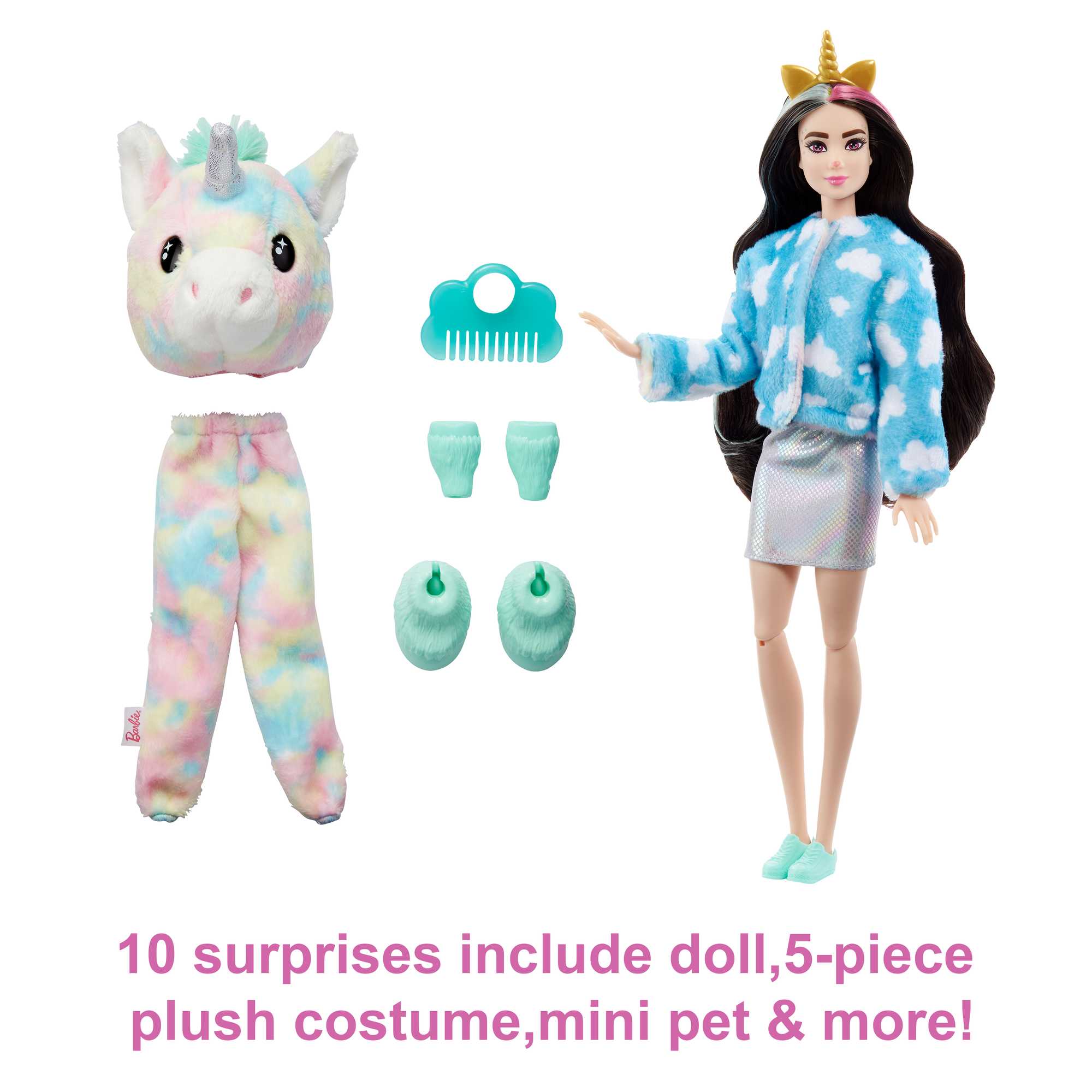 Barbie Cutie Reveal Fashion Doll with Bunny Plush Costume, Mini Pet &  Accessories