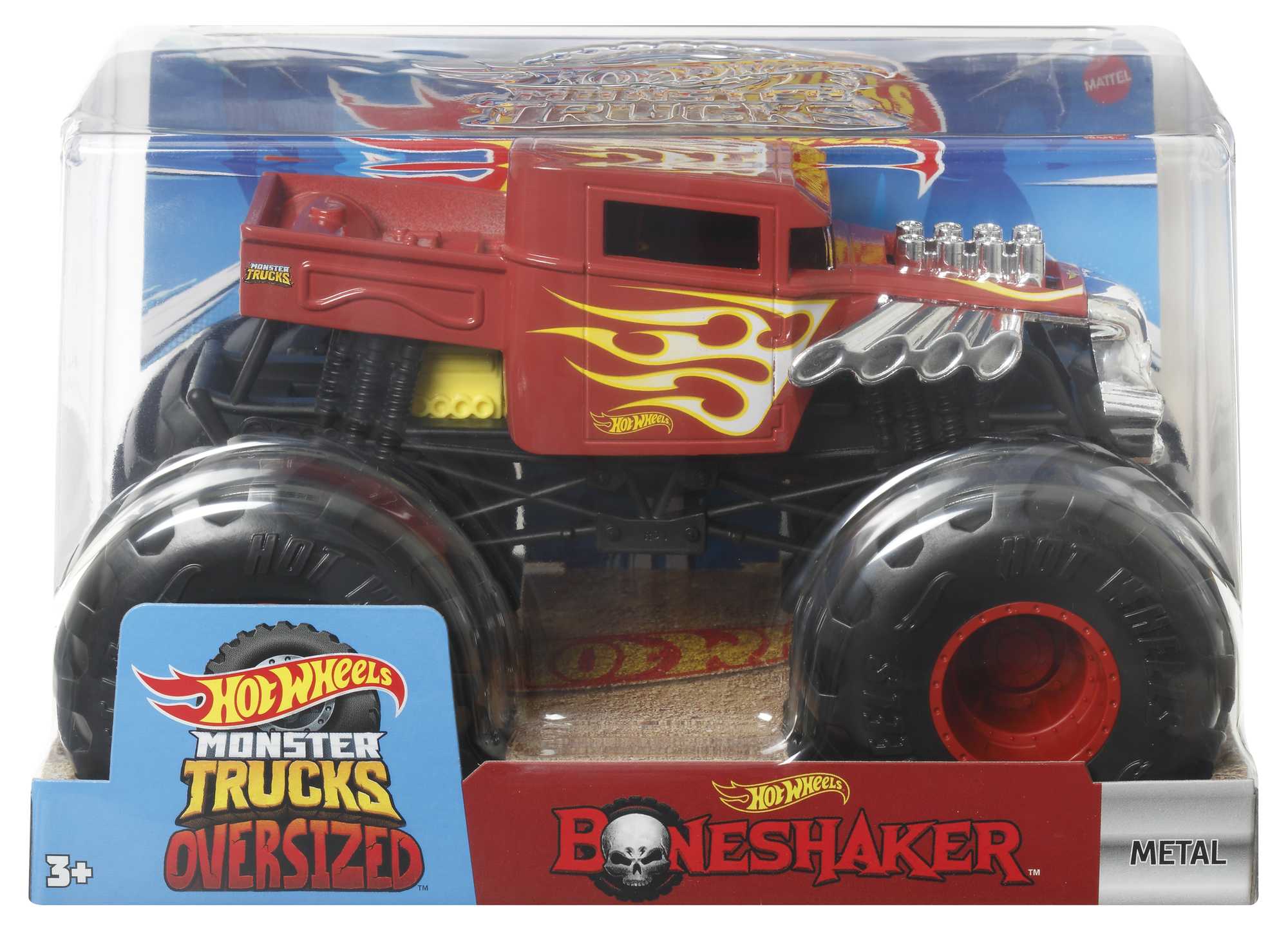 Hot Wheels Monster Truck 1:24 Escala Veículo Twin Mill com rodas gigantes  para crianças de 3 a 8 anos de idade, grande presente, caminhões de